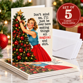 Don’t Mind Me, I’ll Just Be Making Things Magical – Funny Christmas Card 5-Pack